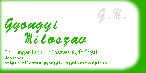 gyongyi miloszav business card